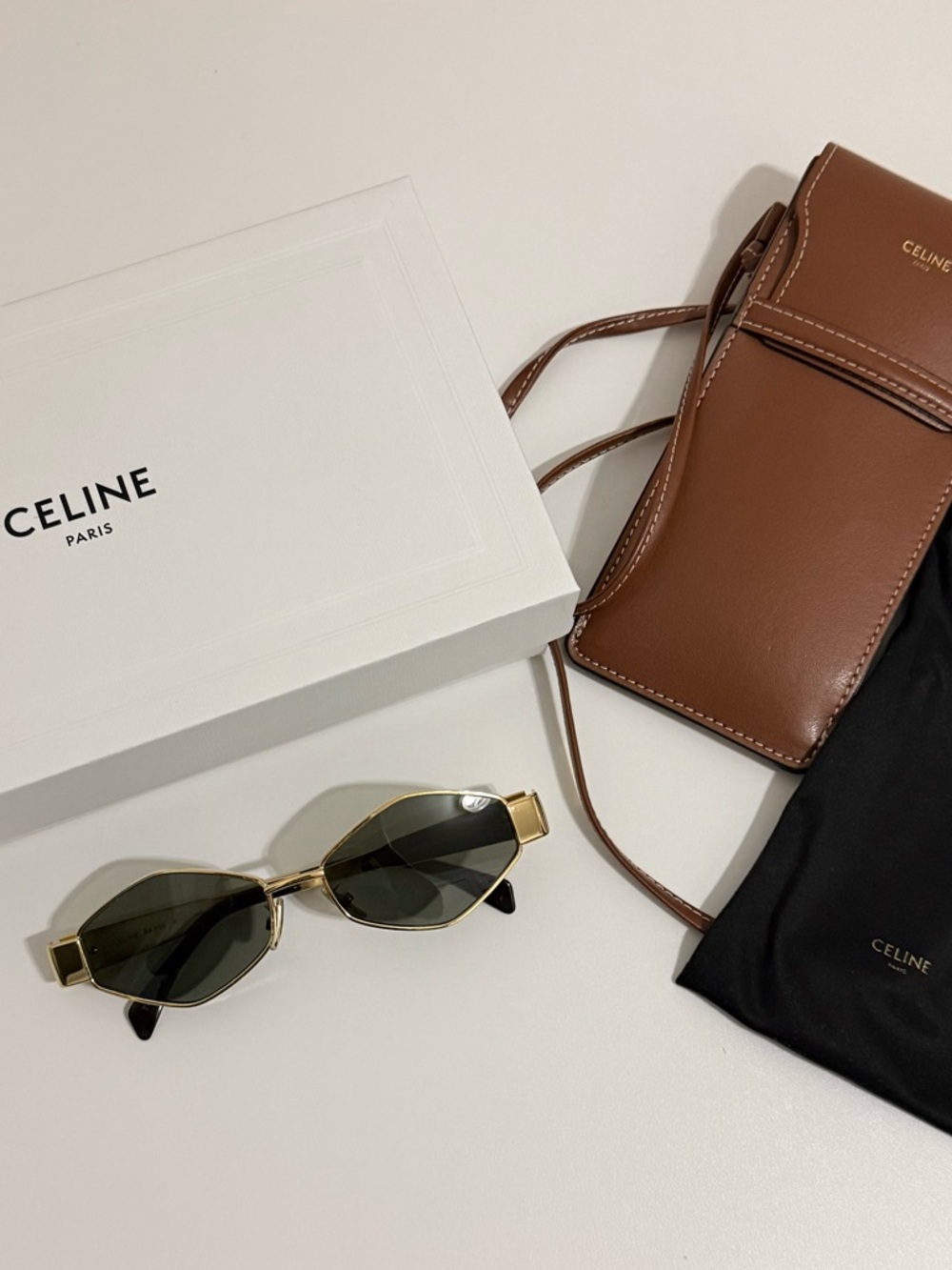 Celine Metaltriomphe Gold Sunglasses